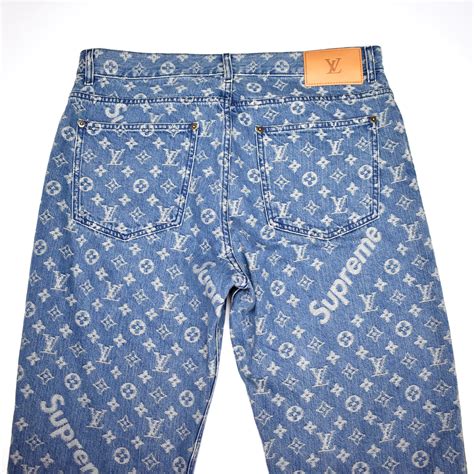 supreme louis vuitton denim pants|supreme x Louis Vuitton jean.